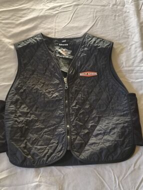 Harley-Davidson Black Quilted Vest with Logo Patch